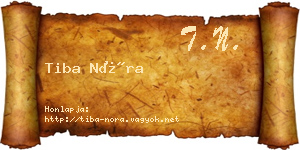 Tiba Nóra névjegykártya