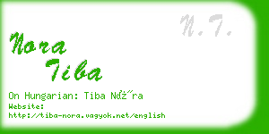 nora tiba business card